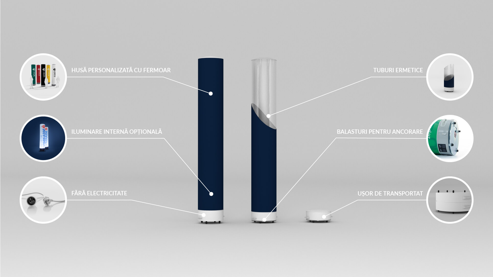 tube Totem gonflabil personalizat